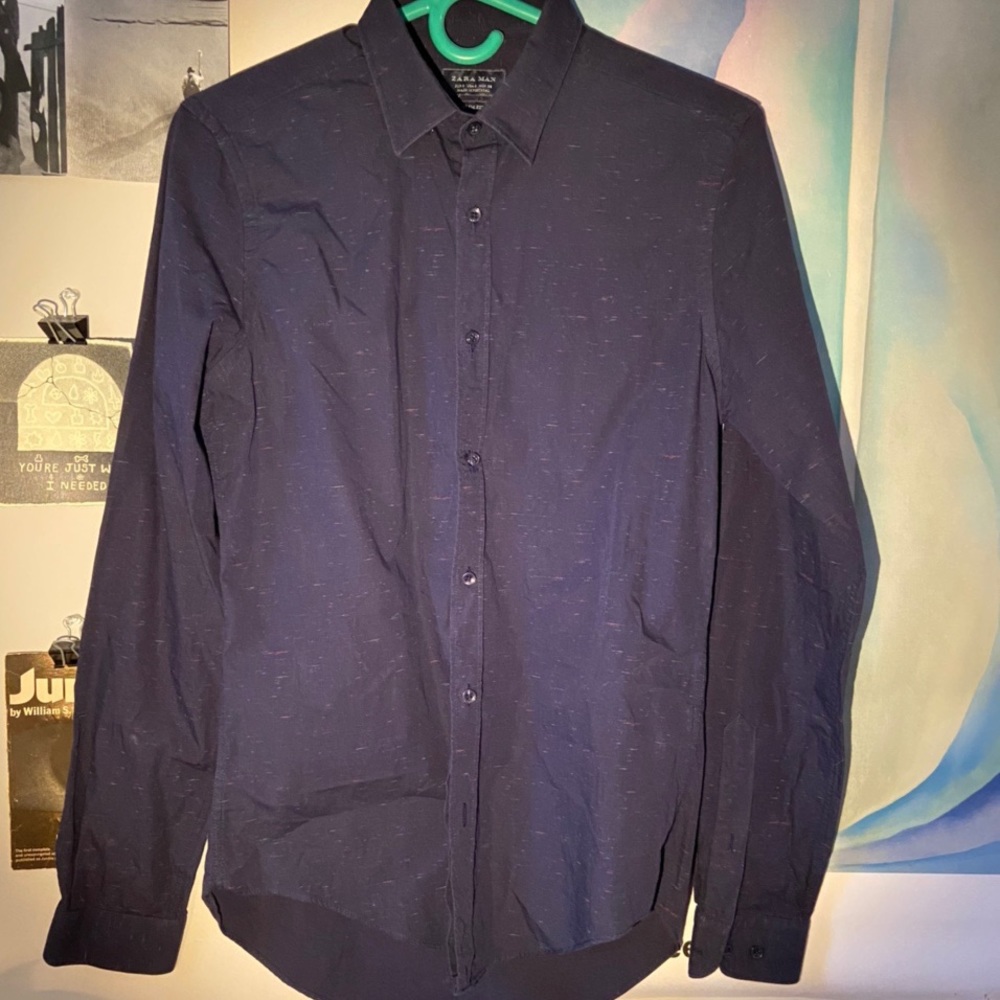 ZARA men’s purple fleck dress shirt
